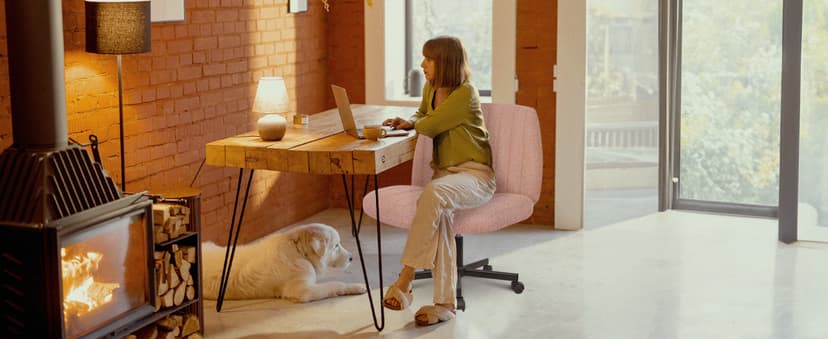 Orange Factory Criss Cross Chair Wheels Wide Cross Legged Office Desk Vanity Chair Comfy Fabric Armless Adjustable Swivel for Home Computer Task (Pink)