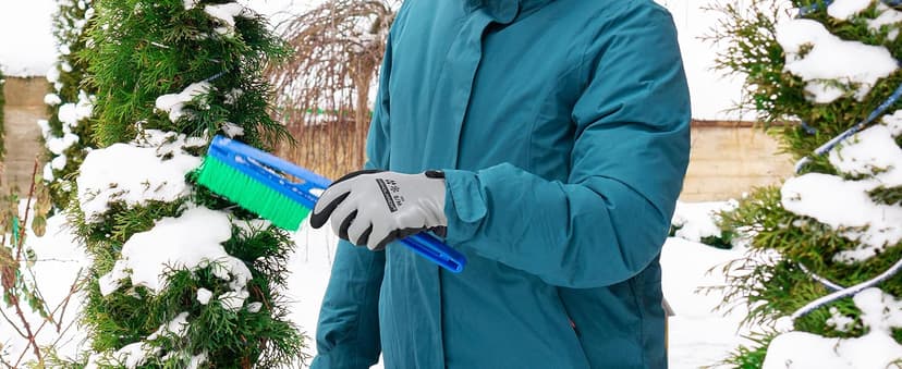 HANDLANDY 2 Pairs Waterproof Work Gloves for Cold Weather, Insulated Winter Freezer Work Gloves with Grip for Men & Women