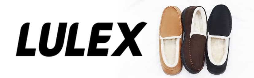 Lulex Moccasins for Men House Slippers Indoor Outdoor Plush Mens Bedroom Shoes with Hard Sole