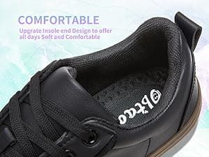 Obtaom Women Tennis Fashion Shoes Casual PU Leather Sneakers Comfortable Court Sneakers