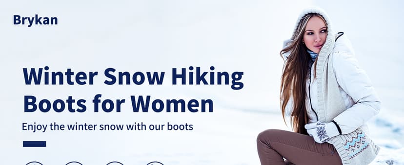 Brykan Winter Hiking Boots Women Waterproof Snow Ankle Booties Work Boots Warm Fur Lined Trekking Shoes Winter Lace up Booties for Women