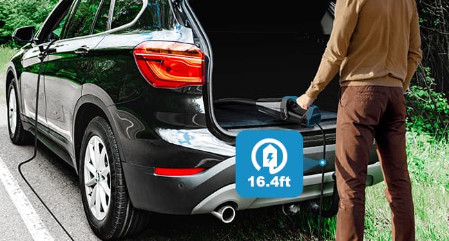 Blestan Car Vacuum - Portable Vacuum Cleaner with 16.4ft Cord, Bag, LED Light & Attachments - DC 12V High Power Small Vacuum, Car Accessories