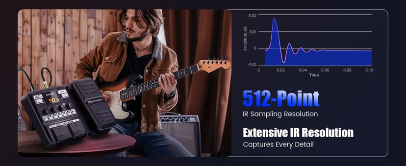 Flatsons KMF-1 Guitar Pedal, 77 Effects Guitar Multi Effects Pedal with 50 Preset, 42 Drum Rhythm, 18 Amp/Cab, Upgraded Color Screen, Aux In, Guitar Tuner Looper Expression Wah Volume Distortion Pedal