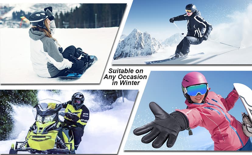 anqier Winter Gloves -30℉ Waterproof Windproof Thermal Touchscreen Gloves for Ski Hiking Running Men and Women