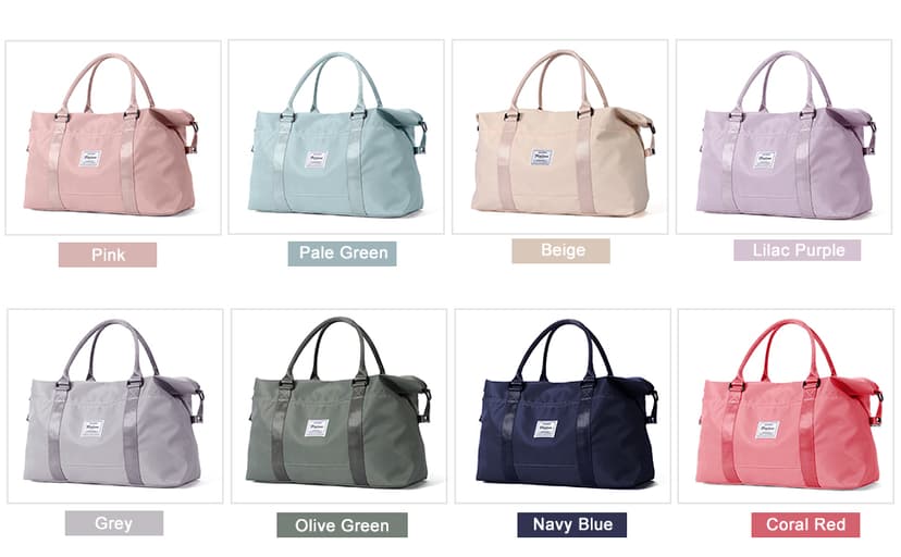 HYC00 Travel Duffel Bag,Carry-on Overnight Weekender Bags for Women,Sports Tote Gym Bag with Wet Pocket