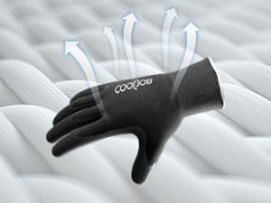 COOLJOB Gardening Gloves for Men, 2 Pairs Breathable Rubber Coated for Garden Weeding Landscaping, Outside Work for Lawn Yard, Men's Large Size, Black & Red