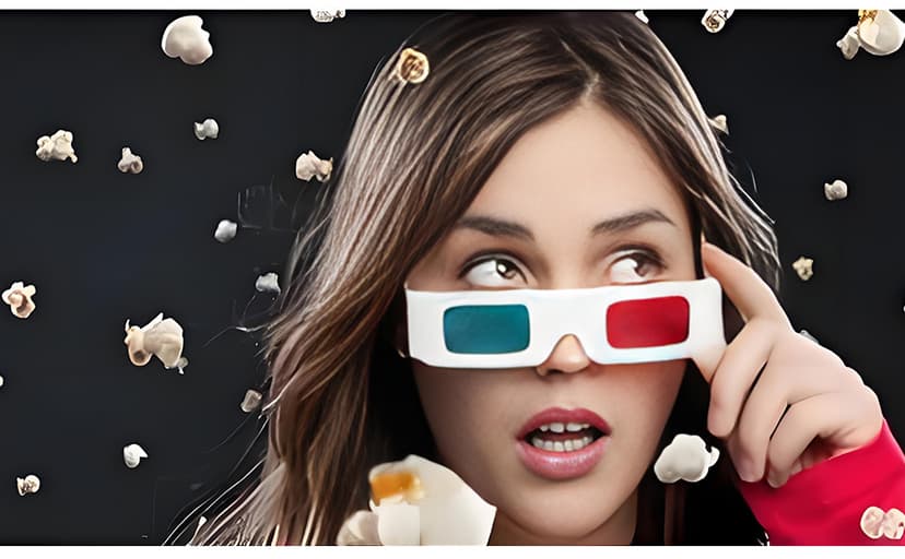 3D Glasses for Movies Red/Cyan Cardboard 3D Glasses in White Frame Anaglyph Cardboard for Movies