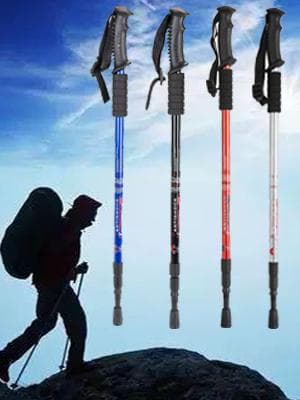 Aihoye Hiking Trekking Poles, 2 Pack Collapsible, Lightweight, Anti Shock, Walking Sticks, Adjustable Hiking Pole for Men and Women