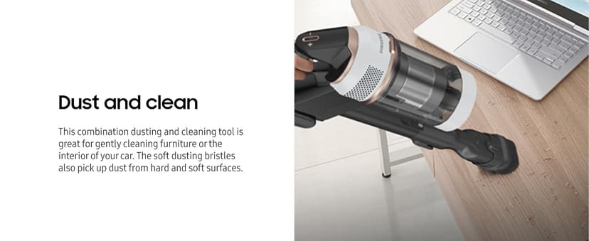 Samsung BESPOKE Jet Cordless Stick Vacuum Cleaner w/ Clean Station, Powerful Multi-Surface Floor Cleaning for Carpet, Hardwood, Tile, 5-Layer Filter, Lightweight, VS20A9580VB/AA, 2023, Midnight Blue