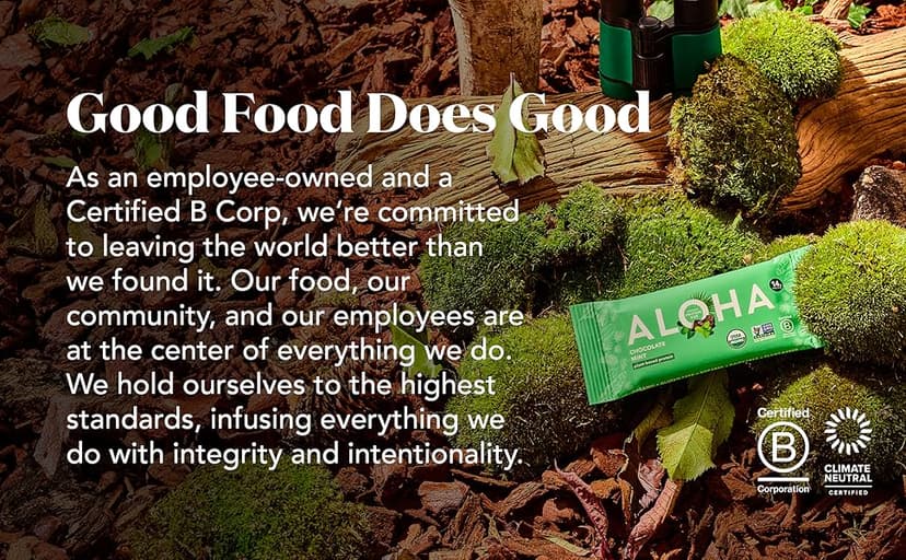 ALOHA Organic Plant Based Protein Bars |Peanut Butter Chocolate Chip | 1.98 Oz (Pack of 12) | Vegan, Low Sugar, Gluten Free, Paleo, Low Carb, Non-GMO, Stevia Free, Soy Free, No Sugar Alcohols