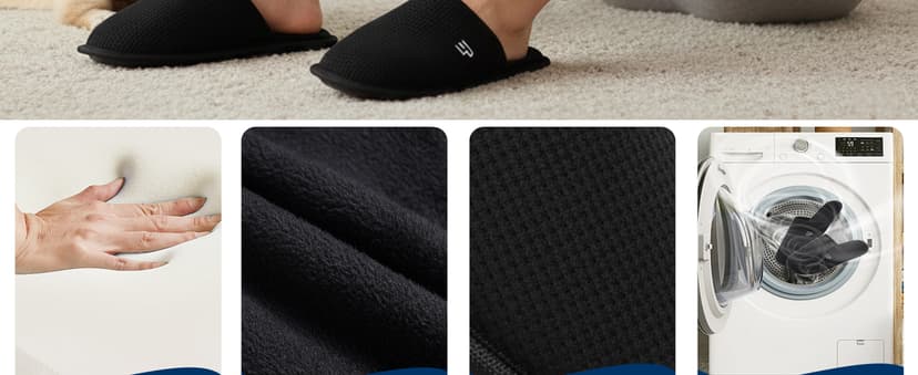 Takeaslip Mens Memory Foam Slippers Lightweight House Shoes for Indoor Outdoor Travel
