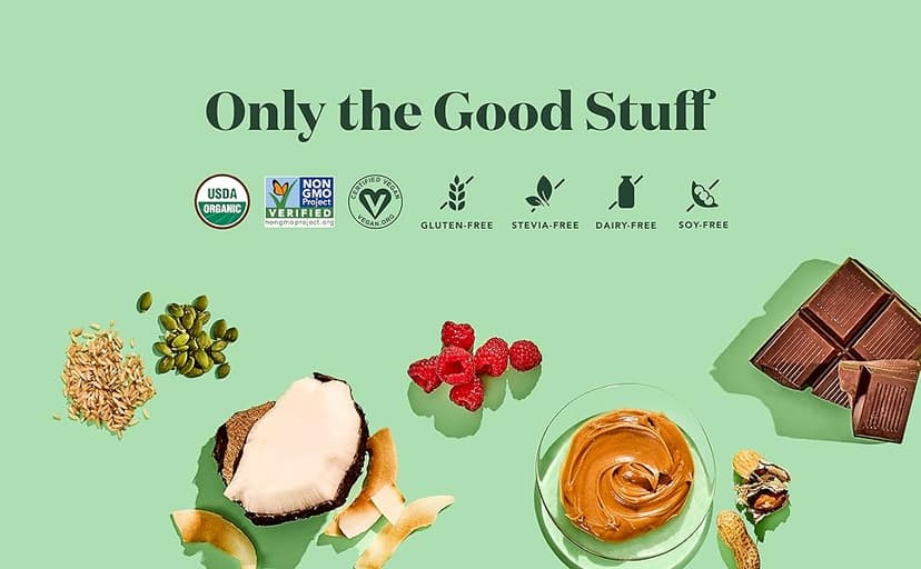 ALOHA Organic Plant Based Protein Bars |Peanut Butter Chocolate Chip | 1.98 Oz (Pack of 12) | Vegan, Low Sugar, Gluten Free, Paleo, Low Carb, Non-GMO, Stevia Free, Soy Free, No Sugar Alcohols