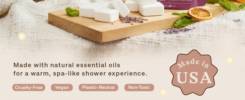 Lavender Shower Steamers Aromatherapy – USA Made with Bergamot Essential Oil, Valentines Day Gifts for Her, Large Shower Tablets for Women & Men, Stress Relief & Relaxing Calming Pamper Gifts