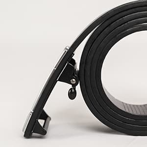 Aurolran Men&Womens Leather Dress Belt Business Automatic Buckle Belt Color-Black Silver Gold