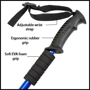 Aihoye Hiking Trekking Poles, 2 Pack Collapsible, Lightweight, Anti Shock, Walking Sticks, Adjustable Hiking Pole for Men and Women