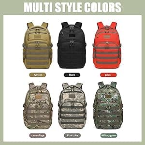Wotony Military tactical backpack, backpack for men black small tactical assault bag