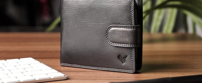 Lavalen Soft Leather Wallet for Men – Genuine Bifold with Zipper Coin Pocket – Holds Bills, Credit Cards, Coins – RFID Blocking Protection – Stylish, Durable & Practical Leather Wallet for Men