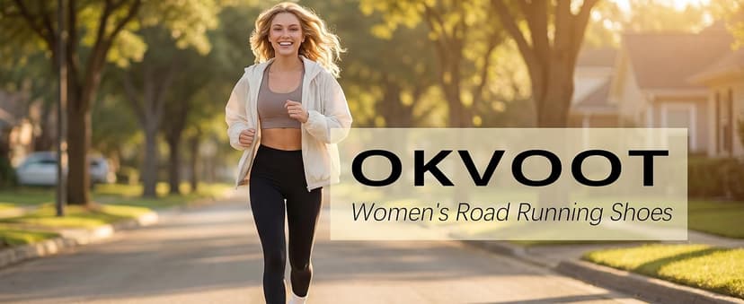 OKVOOT Women's Running Shoes Walking Shoes Wide Width Leather: Comfortable Shock Absorbing Breathable Lightweight Non-Slip Athletic Fashion Sneakers for Tennis Gym Workout Training Casual