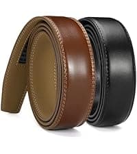 CHAOREN Leather Ratchet Belt Men 2 Pack - Customizable Fit, Effortless Style (35mm)