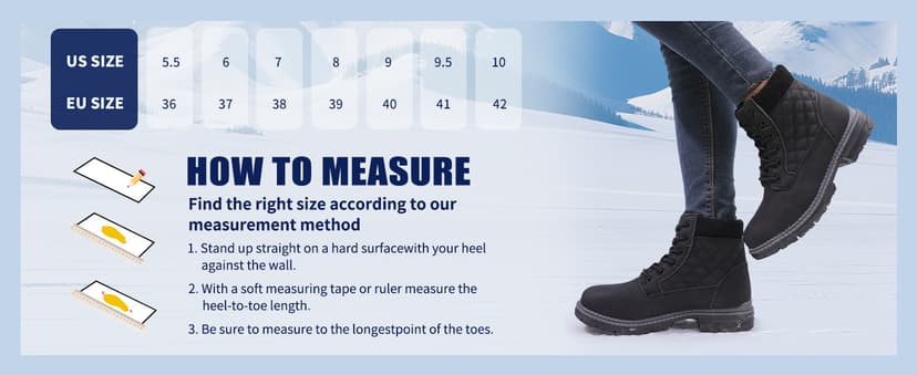 Brykan Winter Hiking Boots Women Waterproof Snow Ankle Booties Work Boots Warm Fur Lined Trekking Shoes Winter Lace up Booties for Women