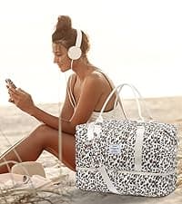 LOVEVOOK Travel Duffle Bag,Weekender Bags for Women with Shoe Compartment,Carry on Overnight Bag with Toiletry Bag,Gym Duffel Bag with Wet Pocket, Hospital Bags for Labor and Delivery