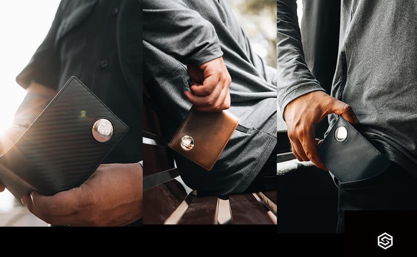 Serovi AirTag Wallet for Men Genuine Leather Bifold Wallet with AirTag Holder RFID Blocking Wallet With 2 ID Window and 12 Cards Holders Gift Box (Airtag Not included)