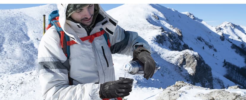 Aegend Leather Gloves for Men, Soft Warm Lining Full Hand Touchscreen Winter Gift Thermal