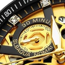 NEKTOM Watches for Men with Stainless Steel, Quartz Analog Watch with Date, Luxury Minimalist Dress Mens Watches, Chronograph Watch, 3ATM Waterproof, Black Wristwatch, Gifts for Men