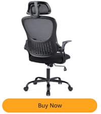 Sweetcrispy Home Office Computer Desk Chair, Ergonomic Mid-Back Mesh Rolling Work Swivel Task Chairs with Wheels, Comfortable Lumbar Support, Comfy Flip-up Arms for Bedroom, Study, Student, Pink