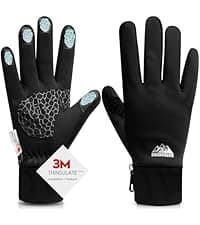 Bruvoalon Winter Gloves for Women & Men, 3M Thermal Insulation, Lycra Fabric, Touchscreen, Anti-Slip