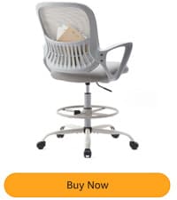 Sweetcrispy Home Office Computer Desk Chair, Ergonomic Mid-Back Mesh Rolling Work Swivel Task Chairs with Wheels, Comfortable Lumbar Support, Comfy Flip-up Arms for Bedroom, Study, Student, Pink