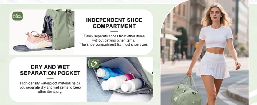 BJLFS Weekender Duffel Bags for Women Men, Travel Totes Bag for Airplane, Cute Sports Gym Dance Overnight Luggage Bag with Wet Pocket Shoe Compartment, Carry On Hospital Bag for Labor and Delivery