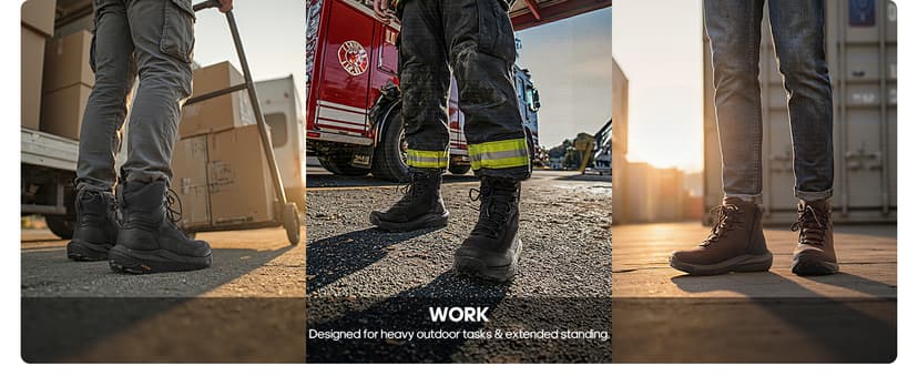 NORTIV 8 Men's Tactical Hiking Lightweight Cushion Sole for Work All Day Side Zipper Motorcycle Combat Military Boot Arch Support 8 Inches Terrascope