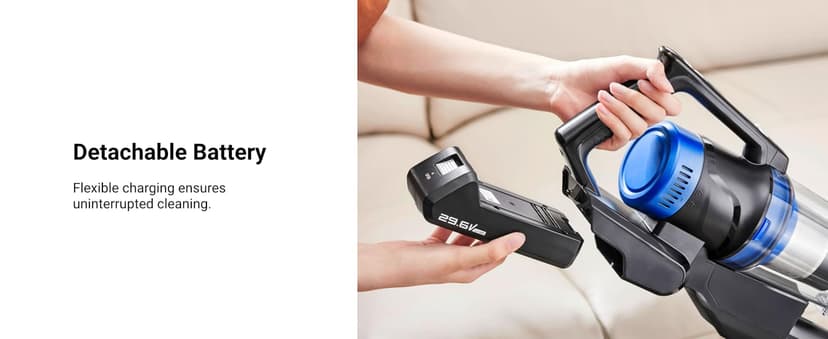 Eureka Stylus Elite NEC490BL Cordless Stick Vacuum, 350W Powerful Suction, Self-Emptying Station, 60-Min Runtime, Anti-Tangle Brushroll, 5-Layer HEPA Filtration, Ideal for Pet Hair&All Floor Types