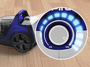 Aspiron Canister Vacuum, Upgraded 1600W Bagless Canister Vacuum Cleaner, Auto Cord Rewind, H13 HEPA Filter, 4Qt Large Capacity, 5 Tools for Hard Floors, Carpet, Pet, Upholstery, Tiles, Sapphire