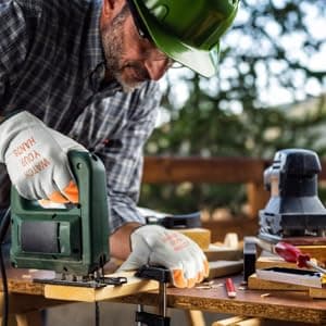 ATERET 12 Pairs Hi Vis Heavy Duty Durable Cowhigh Leather Work Gloves