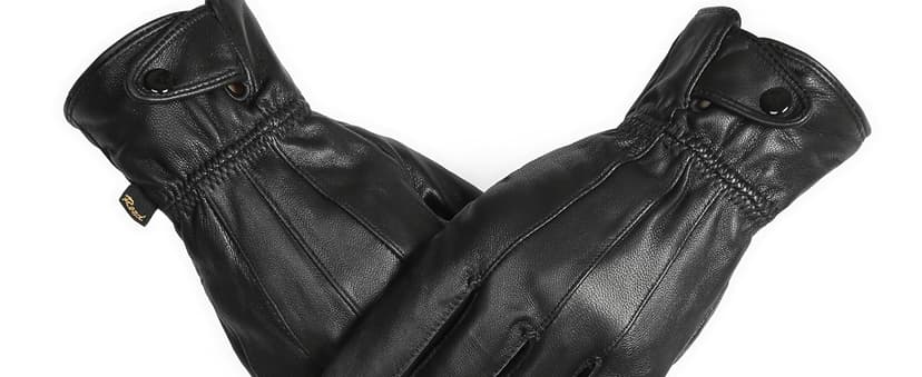 REED Men's Genuine Leather Warm Lined Driving Gloves - Touchscreen Texting Compatible