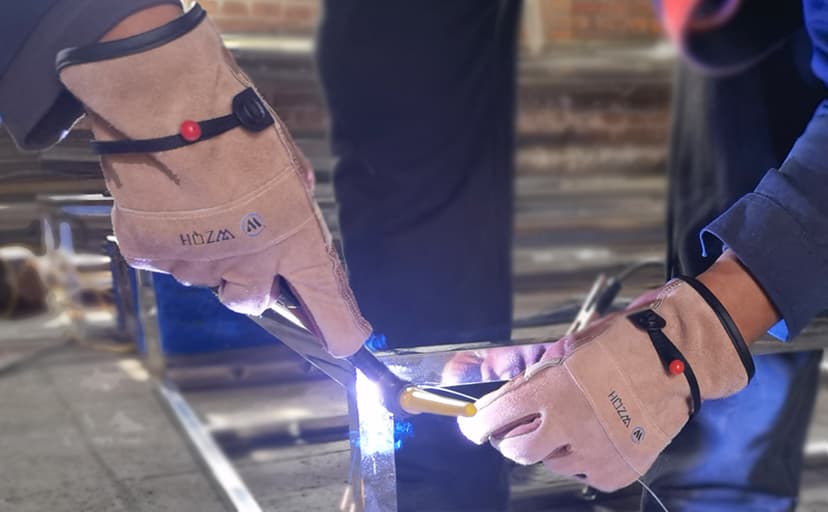 Leather Work Gloves for Men or Women. Large Glove for Gardening, Tig/Mig Welding, Construction, Chainsaw, Farm, Ranch, etc. Cowhide, Cotton Lined, Utility, Firm Grip, Durable. Coffee-grey L