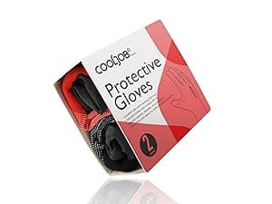 COOLJOB Gardening Gloves for Men, 2 Pairs Breathable Rubber Coated for Garden Weeding Landscaping, Outside Work for Lawn Yard, Men's Large Size, Black & Red