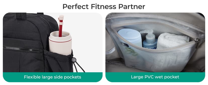 BAGSMART Gym Bag for Women, Duffle Bag for Travel with Wet Pocket, Lightweight Carry on Weekender Duffel, Water Resistant