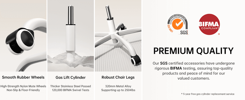 MUXX.STIL Office Chair, Ergonomic Desk Chair with Adjustable Lumbar Support and Flip up Armrest, Breathable Mesh Computer Chair for Home Office, Khaki