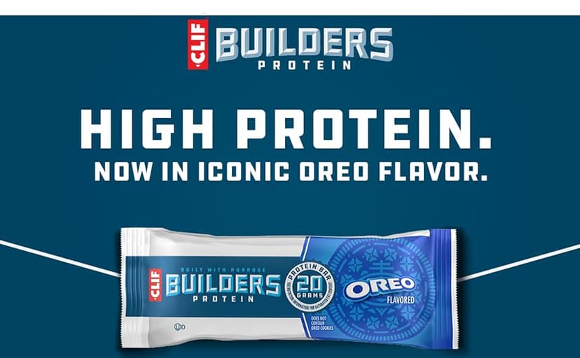 CLIF BUILDERS Protein Bars - OREO-Flavored - 20g Plant Based Protein - Gluten Free - Non-GMO - Low Glycemic - No Artificial Sweeteners - 2.4 oz. (12 Pack)