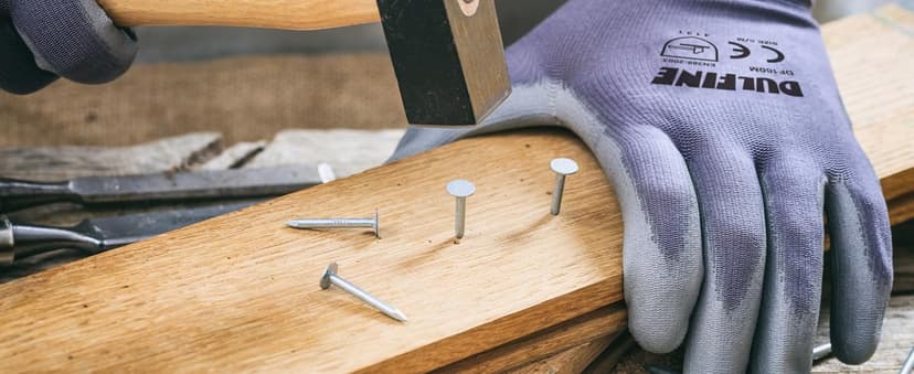 Safety Work Gloves PU Coated-12 Pairs,Red Seamless Knit Glove with Polyurethane Coated Smooth Grip on Palm & Fingers, for Men and Women, Ideal for General Duty Work (Large)