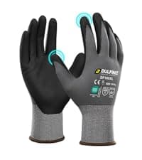 Safety Work Gloves PU Coated-12 Pairs,Red Seamless Knit Glove with Polyurethane Coated Smooth Grip on Palm & Fingers, for Men and Women, Ideal for General Duty Work (Large)