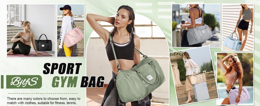 BJLFS Weekender Duffel Bags for Women Men, Travel Totes Bag for Airplane, Cute Sports Gym Dance Overnight Luggage Bag with Wet Pocket Shoe Compartment, Carry On Hospital Bag for Labor and Delivery