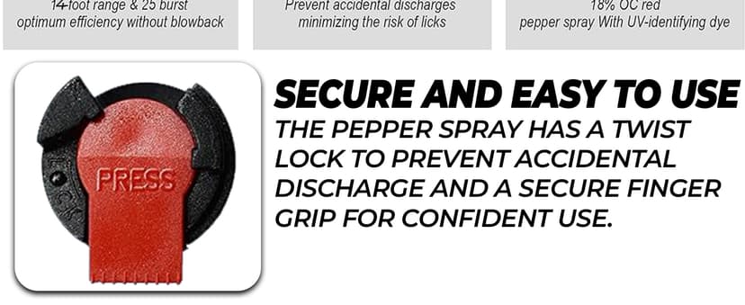 FIGHTSENSE Self Defense Pepper Spray - 1/2 oz Compact Size Maximum Strength Police Grade Formula Best Self Defense Tool for Women W/Leather Pouch Keychain