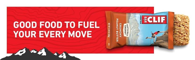 CLIF BAR - Energy Protein Bars - Crunchy Peanut Butter - Made with Organic Oats - Energy Bars - Non-GMO - (15 Pack)