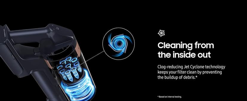 Samsung Jet 60 Pet Cordless Stick Vacuum Cleaner w/ Removable Battery, Advanced Floor Cleaning, Jet Fit Brush to Clean Hardwood, Carpet and Tile, Lightweight Design, VS15A6032R7, Rose Gold