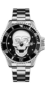 HUNRUY Hip Hop Watches for Men Iced-Out Bling Diamond Luxury Quartz Watches with Date