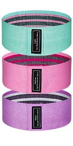 Resistance Bands for Working Out, 5-Pack Elastic Loop Exercise Bands for Strength Training Stretching, Home Gym Equipment for Pilates Yoga Physical Therapy, Leg Glute Arm Workout Kit for Women Men